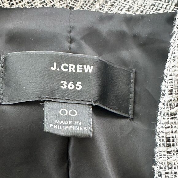 J. Crew Going-out blazer 00 in black-and-white tweed Career Open Front blazer - Picture 3 of 8